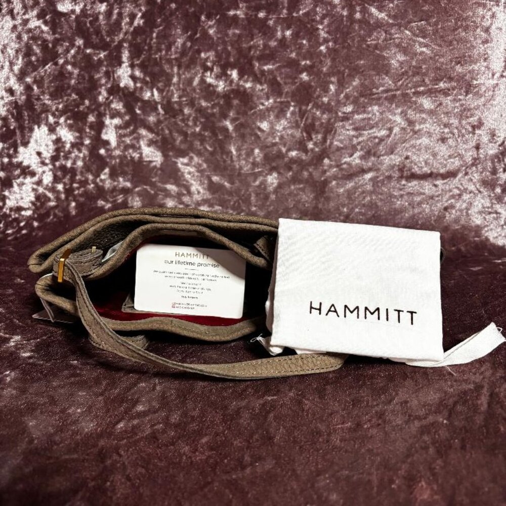 Hammitt Duke Grey Natural Gold Rivett Triple Compartment Crossbody - Picture 5 of 5